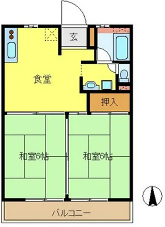 原島マンション 2階階 間取り
