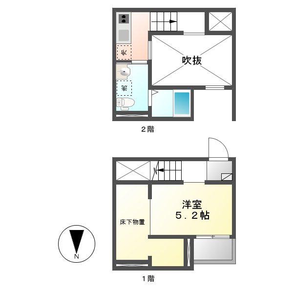 ALBA港栄(ワンルーム/1階)の間取り写真