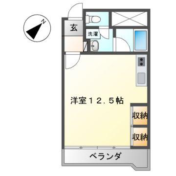 サンプラザ金山(ワンルーム/8階)の間取り写真
