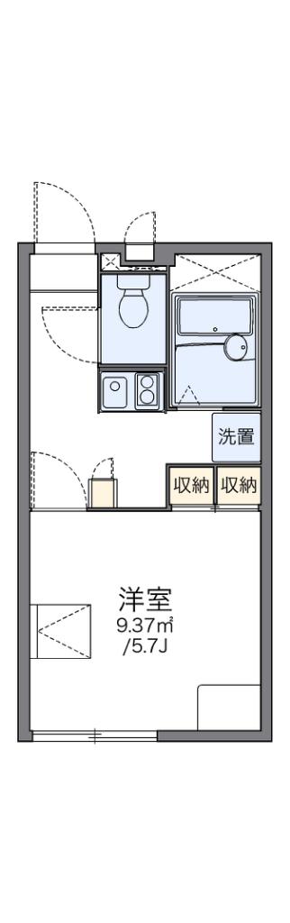 レオパレス ハイツ牧野(1K/2階)の間取り写真