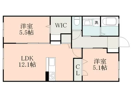 ＪＲ日豊本線 国分駅(鹿児島) 徒歩7分 2階建 新築(2LDK/2階)の間取り写真