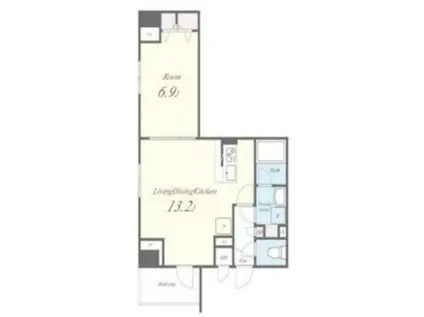 JPT RESIDENCE(1LDK/2階)の間取り写真