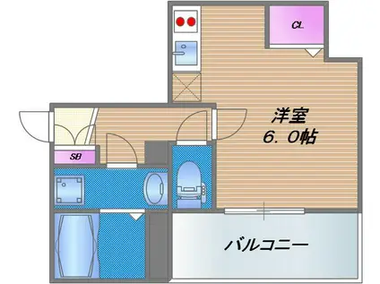 ARKY新深江(ワンルーム/1階)の間取り写真
