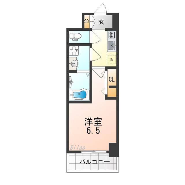 S-RESIDENCE堺BLAZE(1K/15階)の間取り写真