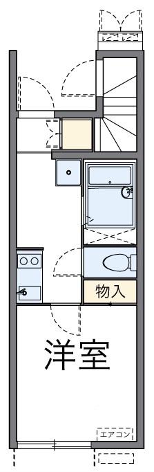 都営浅草線 馬込駅 徒歩10分 2階建 築16年(1K/1階)の間取り写真