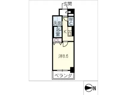 セイワパレス吹上公園(1K/3階)の間取り写真