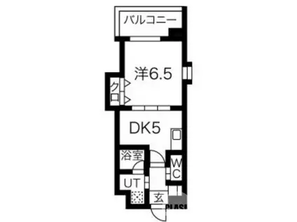 W.O.B.SAKAI(1DK/8階)の間取り写真