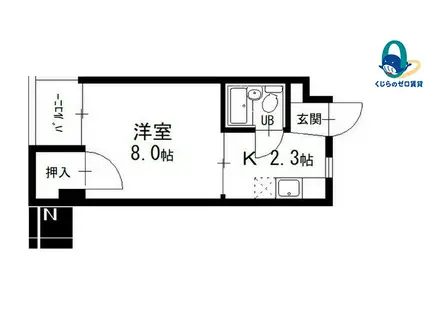 東山レジデンス(1K/4階)の間取り写真