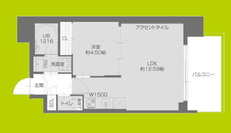 プレジオ塚本ASIAN(1LDK/3階)の間取り写真