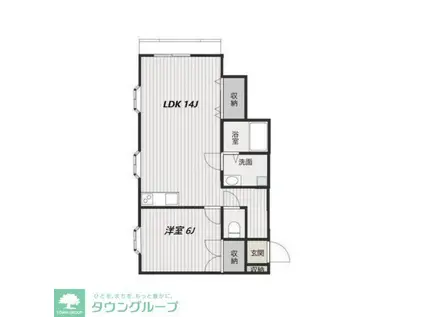 メゾンピレネ(1LDK/3階)の間取り写真