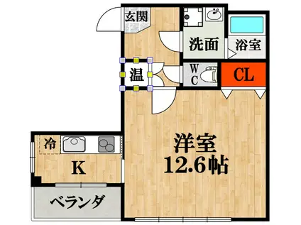 ショージタナカハイツ(1K/2階)の間取り写真