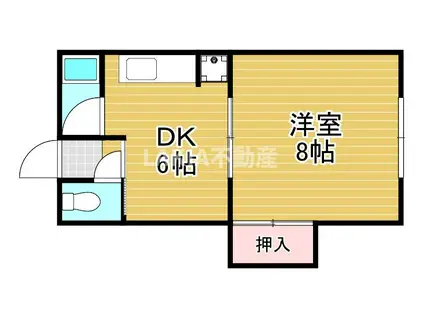 プレスト東加賀屋(1DK/3階)の間取り写真