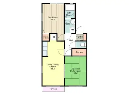 パストラル弐番館(2LDK/2階)の間取り写真