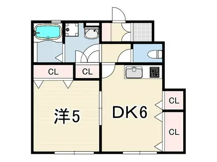 AILE道場(1DK/1階)の間取り写真