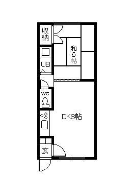 メゾン916(1DK/1階)の間取り写真