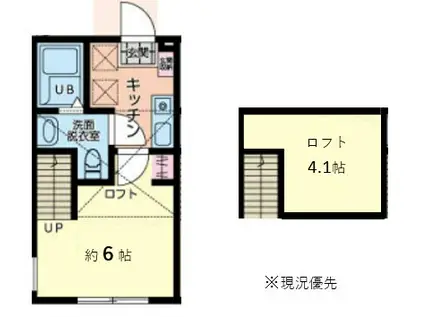 ガレリア イドガヤ(1K/1階)の間取り写真