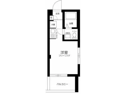 ポールフラッグ木場(1K/3階)の間取り写真
