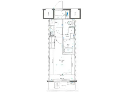 AZEST西川口(1K/4階)の間取り写真
