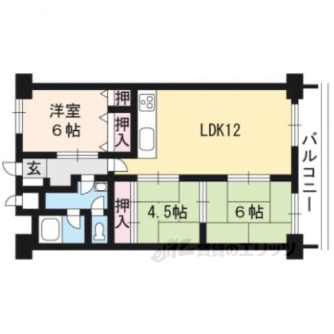 リバーヒルズ(3LDK/3階)の間取り写真