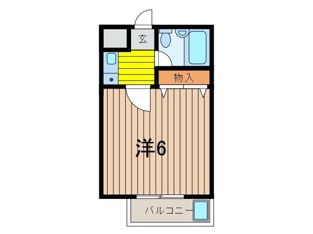 バチュラー浦和(1K/3階)の間取り写真