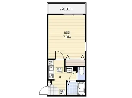 ファーストサウザン(1K/1階)の間取り写真