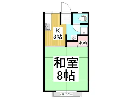 パナハイツ竹内(1K/1階)の間取り写真