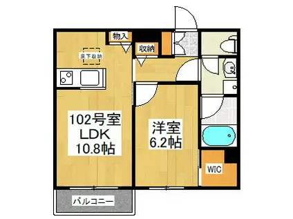シャーメゾンコウエイ(1LDK/1階)の間取り写真