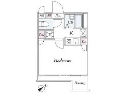 菱和パレス早稲田壱番館(1K/3階)の間取り写真