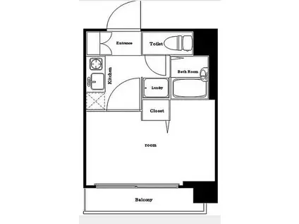 ジュエル京橋(1K/6階)の間取り写真