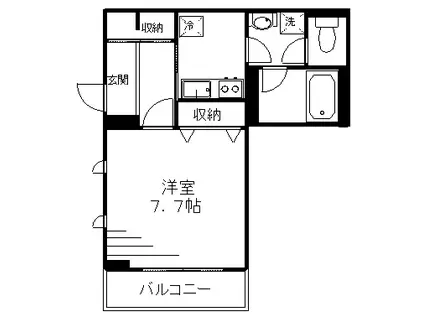 VOLVER(1K/1階)の間取り写真