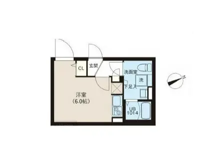 レピュア早稲田レジデンスII(ワンルーム/1階)の間取り写真