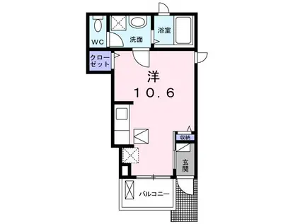グランツ(ワンルーム/1階)の間取り写真