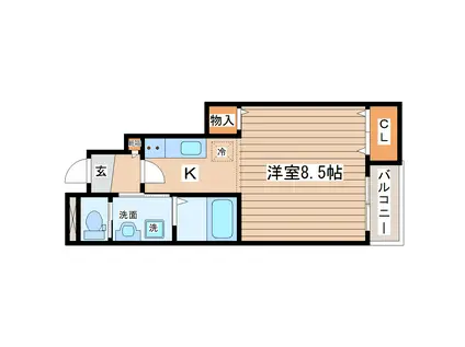 オリーブ1番館(1K/1階)の間取り写真