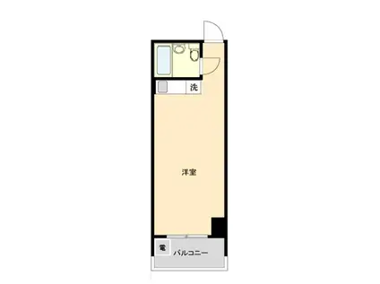 日興パレス麻布狸穴(ワンルーム/2階)の間取り写真