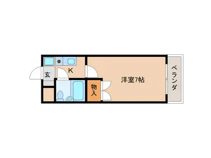 アメニティホウコク(1K/3階)の間取り写真