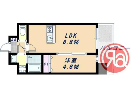 プレミアフェニックス(1LDK/3階)の間取り写真
