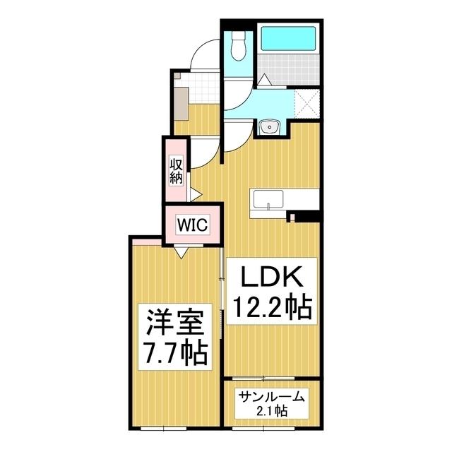 メゾンボヌール(1LDK/1階)の間取り写真