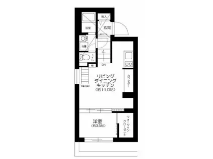 LIVE FLAT蔵前(1LDK/5階)の間取り写真