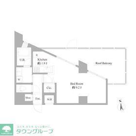 B CITY APARTMENT ITABASHI ノース(1K/6階)の間取り写真