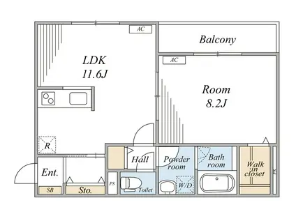 グレースアロー玉川学園(1LDK/3階)の間取り写真