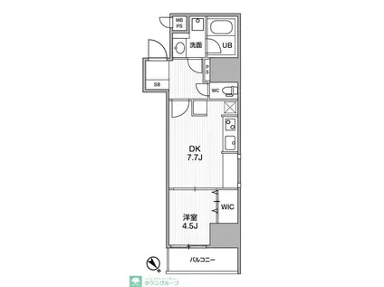 LIME RESIDENCE MACHIDA(1DK/5階)の間取り写真