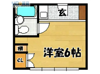 サンハイツ南館(ワンルーム/4階)の間取り写真