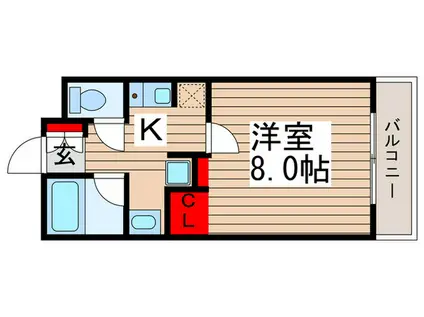 マルマスハイツ(1K/2階)の間取り写真