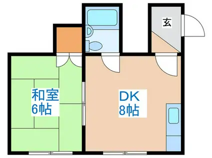 コーポエイト(1DK/1階)の間取り写真