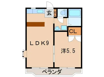 GROOVE(1LDK/1階)の間取り写真