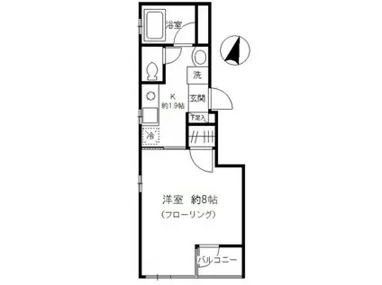 TATEN SQUARE TATENO(1K/3階)の間取り写真