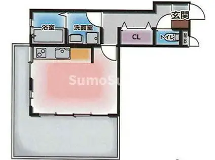 甲南ビル(ワンルーム/4階)の間取り写真