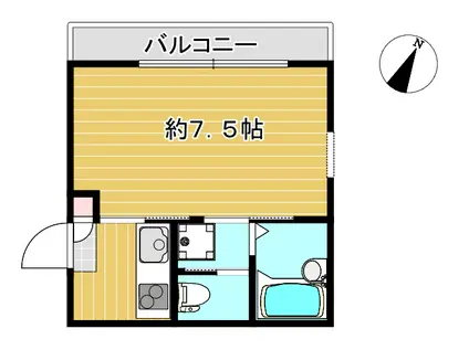 和光ハイツ(1K/2階)の間取り写真