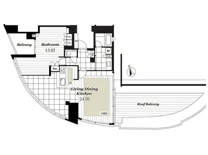 THE CONOE(1LDK/11階)の間取り写真