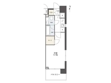 グロース錦糸町ミルーナヒルズ(1K/3階)の間取り写真